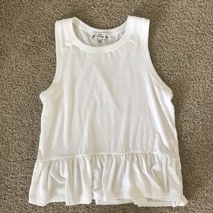 Ruffled bottom tank top
